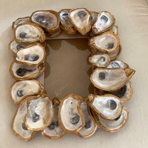 Hand worked gold leaf oyster frame.This piece of art is actually a 5by7 frame!
